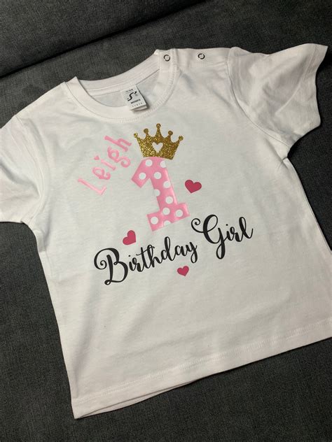 girls st birthday  shirt etsy