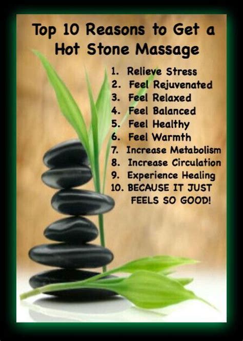 top 10 reasons to get a hot stone massage it is the best massage you