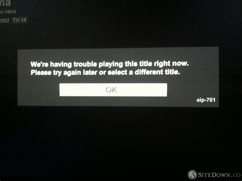 trouble playing  title   netflix site  report