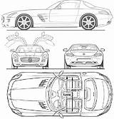 Blueprints Mercedes Sls Blueprint Coupe sketch template