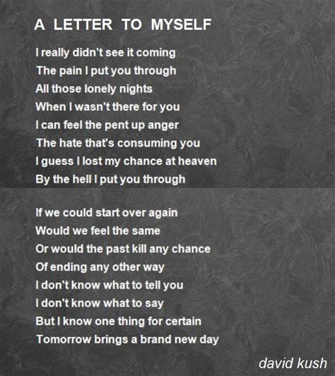 letter   poem  david kush poem hunter
