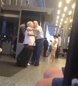 old man filmed surprising his wife with flowers at airport has gone