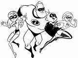 Incredibles Coloring Pages Disney Seven Children sketch template