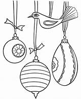 Christmas Coloring Ornaments Ornament Pages Kids sketch template