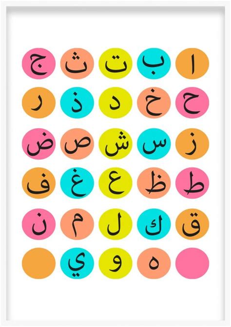 great  muslim  arabic alphabet wall art