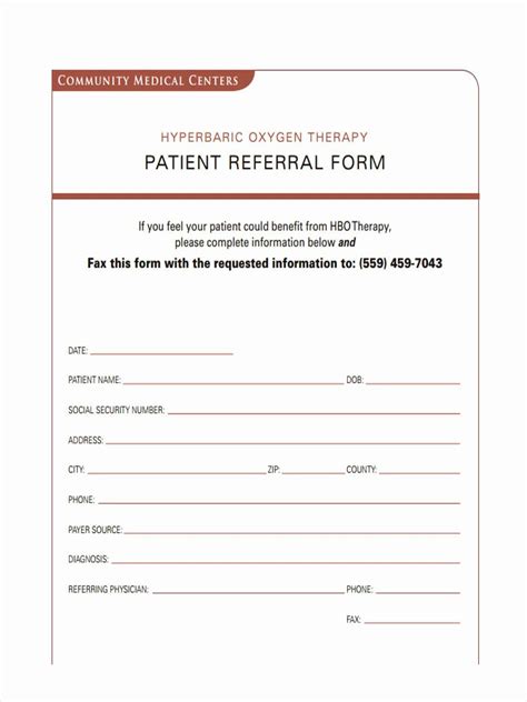 doctor referral form template inspirational  medical referral form