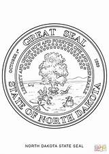 Seal Dakota North Coloring State Pages Printable sketch template