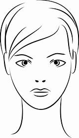 Face Svg Female Person Girl People Attractive Woman Twiggy Drawing Human Head Svgsilh sketch template