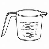 Measuring Cup Rounded Line sketch template