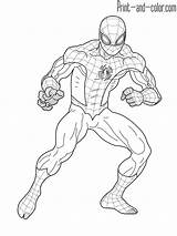 Spiderman Parker Children sketch template