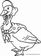 Goose Coloring Pages Mother Google Search Printable Color Rhymes Nursery sketch template