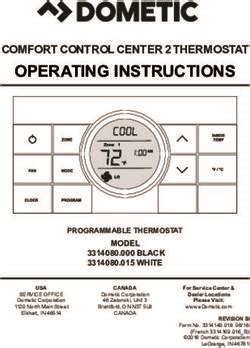 operating instructions comfort control center  thermostat model  black