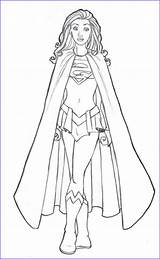 Superhero Pose sketch template