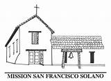 Mission Santa Coloring Cruz Solano San Francisco Missions Pages Mobile California Template Sketch Early History sketch template