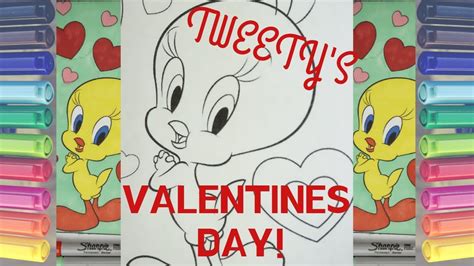 tweety bird coloring page valentines day coloring pages  kids