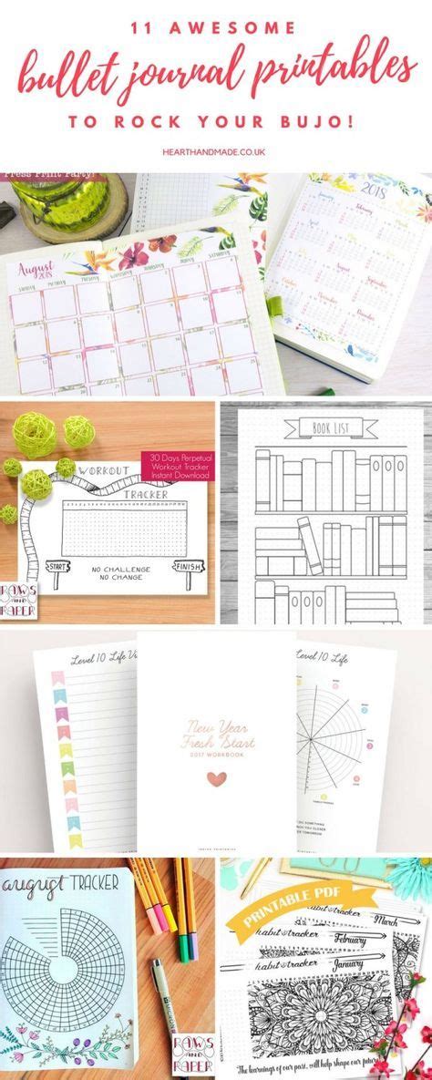 awesome bullet journal printables  rock  bujo  images