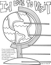 geography coloring pages  printables classroom doodles