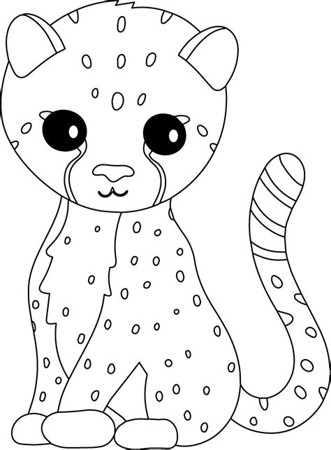 cheetah kids coloring page great  beginner coloring book