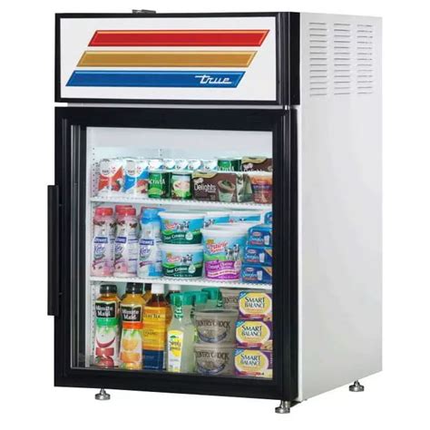 true gdm  hc ld wht lh  countertop refrigerator  front access swing door white
