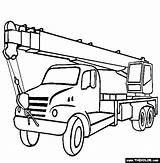 Truck Coloring Pages Boom Trucks Semi Clipart Bucket Crane Printable Cliparts Colour Color Library Vehicles Thecolor sketch template