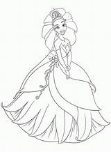 Tiana Princesa Vestido Tudodesenhos Desenho sketch template