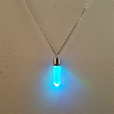 led light  crystal pendant necklace eternity led glow