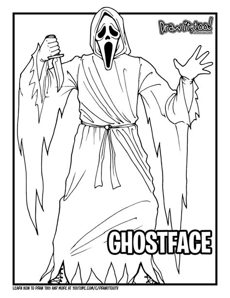 draw ghostface scream drawing tutorial draw