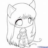 Anime Girl Coloring Pages Cat Emo Neko Chibi Printable Kid Sheets Drawing Color Getcolorings Draw Easy Step Print Elfen Lied sketch template