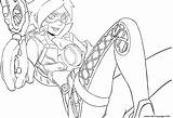 Overwatch Coloring Pages Tracer Print Pulse Pistols Printable Color Prints Book sketch template
