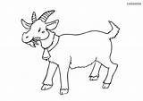 Goat Coloring Bell Printable sketch template