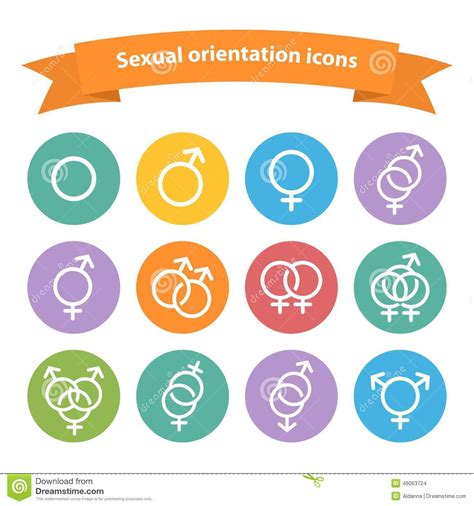 vector sexual orientation white web icons symbol stock vector image