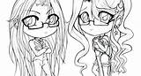 Couple Coloring Pages Emo Chibi Cute Drawing Getdrawings Couples Getcolorings sketch template