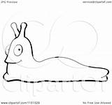 Slug Clipart Cartoon Coloring Vector Outlined Thoman Cory Clip Snail Royalty Use Clipartof sketch template
