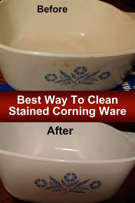 clean stained corning ware cleaning cleaning hacks