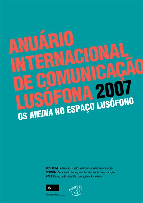 Pdf Anuário Internacional De Comunicação Lusófona 2007