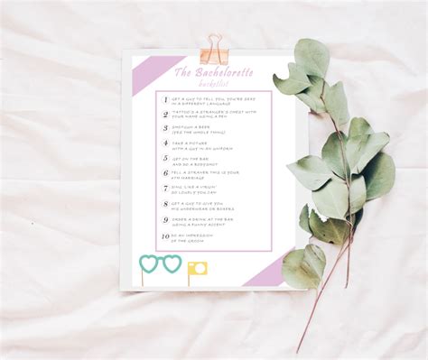 opdrachten vrijgezellenfeest  printables bachelorette