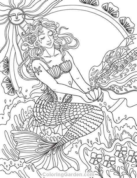 get this realistic mermaid coloring pages for adult l4ud12