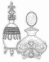 Bottle Perfume Bottles Coloring Printable Drawing Sketch Pages Outline Tattoo sketch template