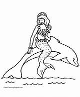 Coloring Pages Mermaid Animal Animals Print sketch template