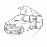 Transporter Vw T5 Campervan Illusion Illusions Cnc Pekerjaan 3bee Nascar sketch template