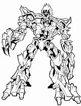 Coloring Transformers Pages Transformer Megatron Kids Getcolorings Printable sketch template