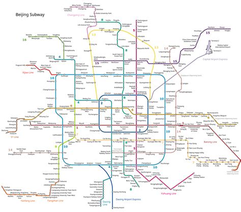 beijing subway metro maps lines routes schedules