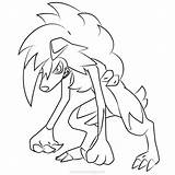 Silvally Lycanroc Xcolorings sketch template