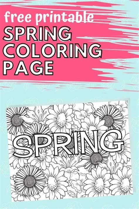 spring coloring page great  kids  adults spring coloring pages