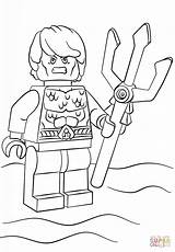 Coloring Aquaman Lego Pages Printable sketch template