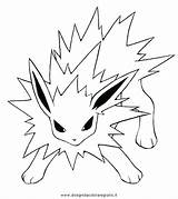 Jolteon Coloring Pokemon Pages Getcolorings Template Printable Comments sketch template