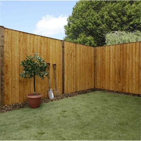 ft vertical feather edge fencing flat top  panel