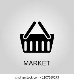 market icon market symbol flat design vector de stock libre de regalias  shutterstock