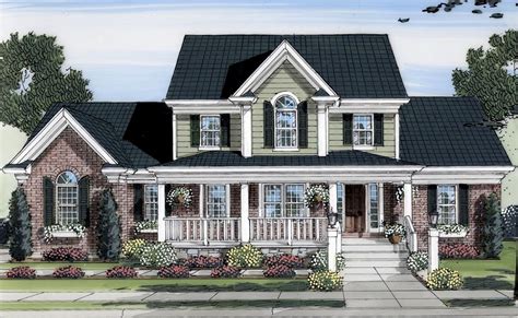 plan st lovely  story home plan colonial house plans country style house plans