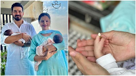 Rubina Dilaik Abhinav Shukla Introduce Newborn Daughters Share First